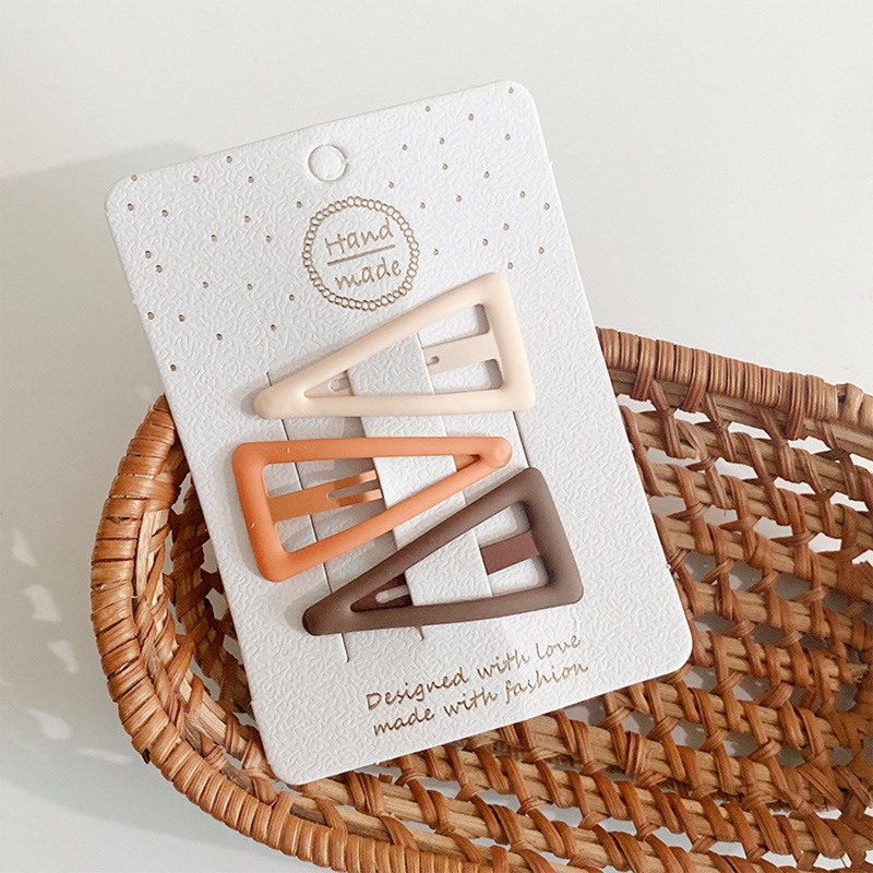 Set 3 Kẹp Tóc Chống Trượt Bằng Kim Loại Thời Trang Cho Bé Gái