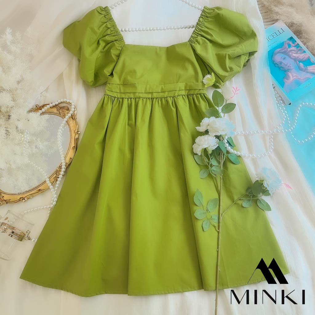 [TTTK] ĐẦM TAY BỒNG NƠ LƯNG SIÊU XINH - CHẤT LIỆU CAO CẤP - MÀU XANH BƠ | BigBuy360 - bigbuy360.vn