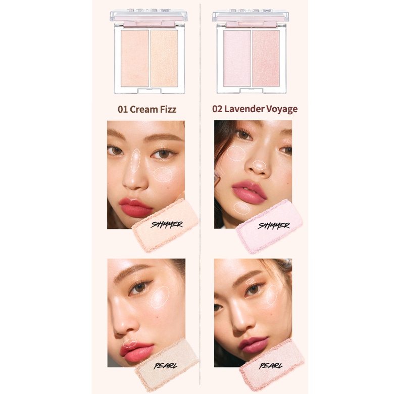 Phấn Bắt Sáng Clio Prism Highlighter Duo MẪU MỚI