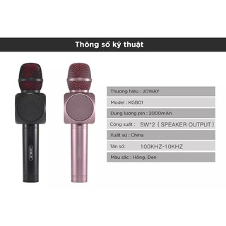 Micro Karaoke Tích Hợp Loa Bluetooth Joway KGB01