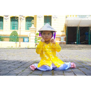 ÁO BÀ BA CHO BÉ LOẠI GẤM VÀNG