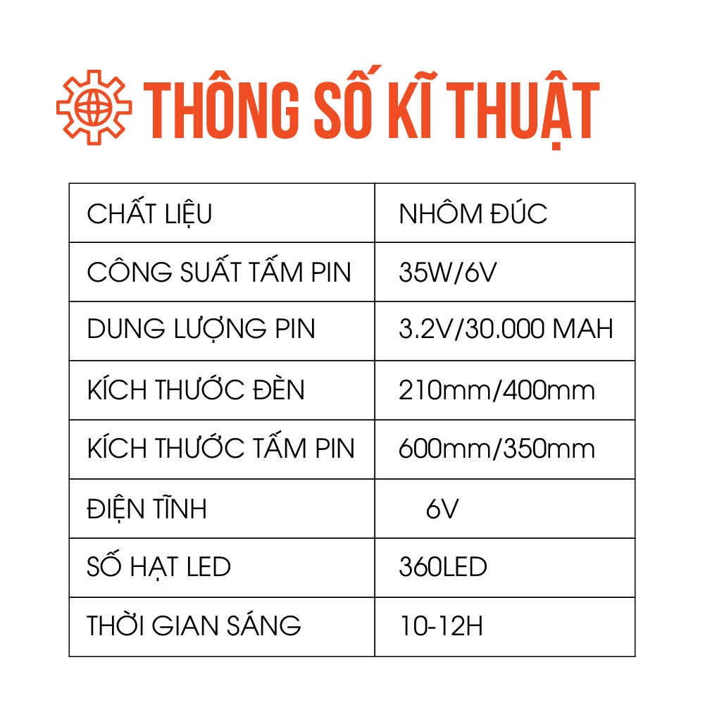 Đèn năng lượng mặt trời đường phố công suất 300W, Đèn led năng lượng mặt trời, Bảo Hành 2 năm Lỗi 1 Đổi 1