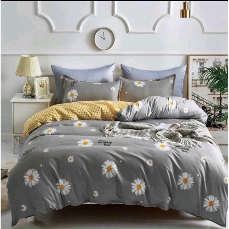 Bộ chăn ga gối Cotton poly đáng yêu chăn ga miễn phí bo chun drap ga giường. | BigBuy360 - bigbuy360.vn