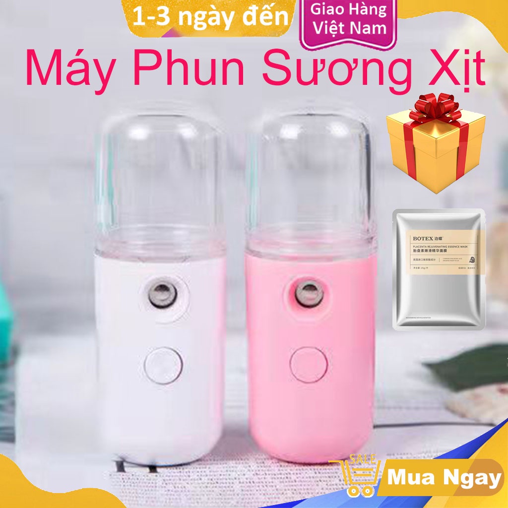 Máy Phun Sương Cầm Tay Xịt Khoáng Mini NANO - Cấp Ẩm Dưỡng Da - Làm Mát