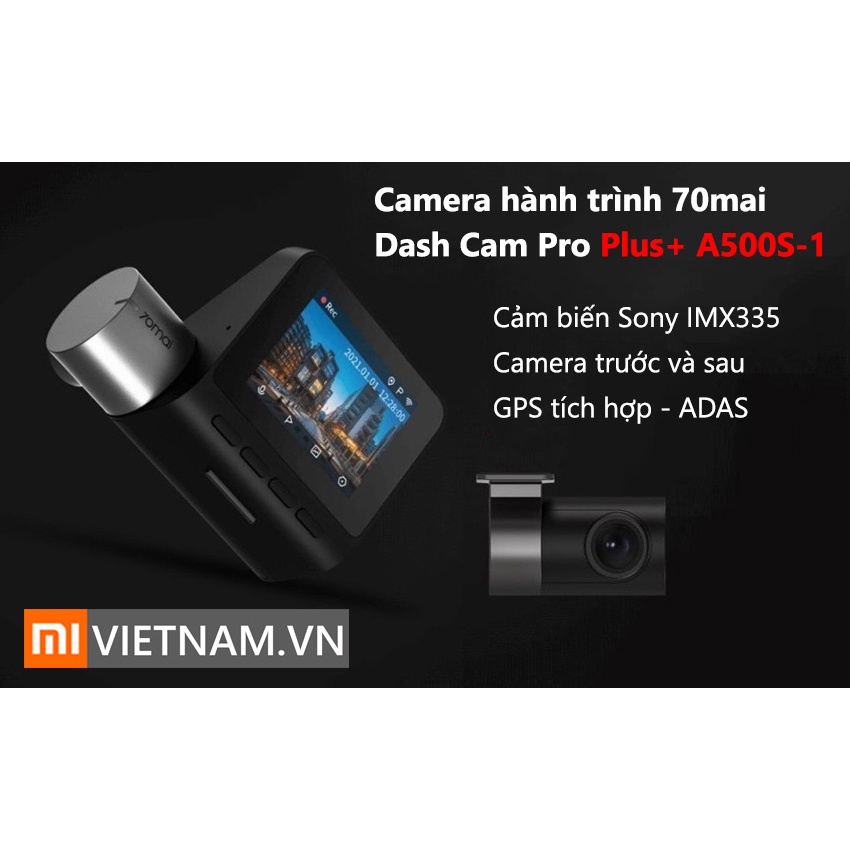 Camera hành trình ô tô XIAOMI 70mai Dash cam A500S /Xiaomi Pro Plus 1944P - Bảo hành chính hãng