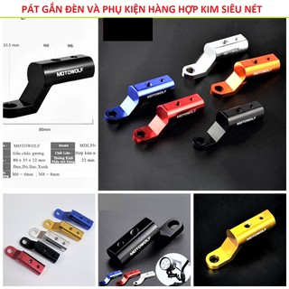 PÁT THANH CHÂN GƯƠNG GẮN ĐÈN TRỢ SÁNG VÀ PHỤ KIỆN XE MÁY MẪU MỚI LOẠI XỊN CHỐNG HAN RỈ