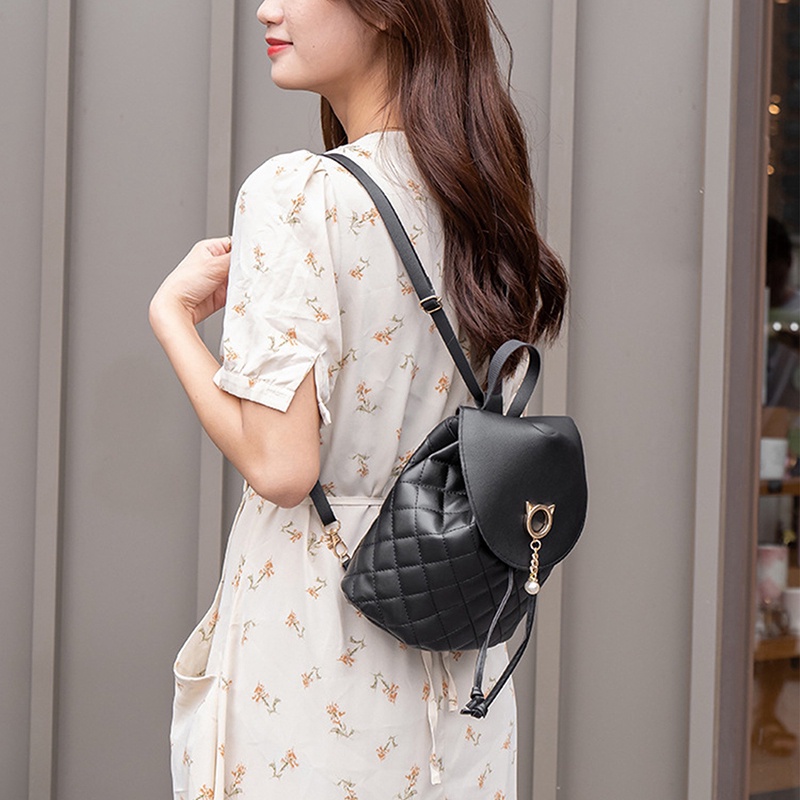 Ba Lô Tua Rua Hai Lớp Thời Trang Dành Cho Nữ