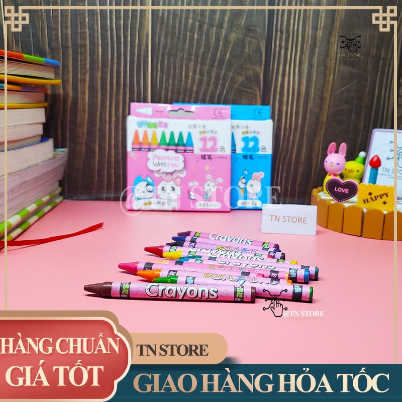 Bộ bút chì màu sáp 12 - 24 cây dành cho các bé