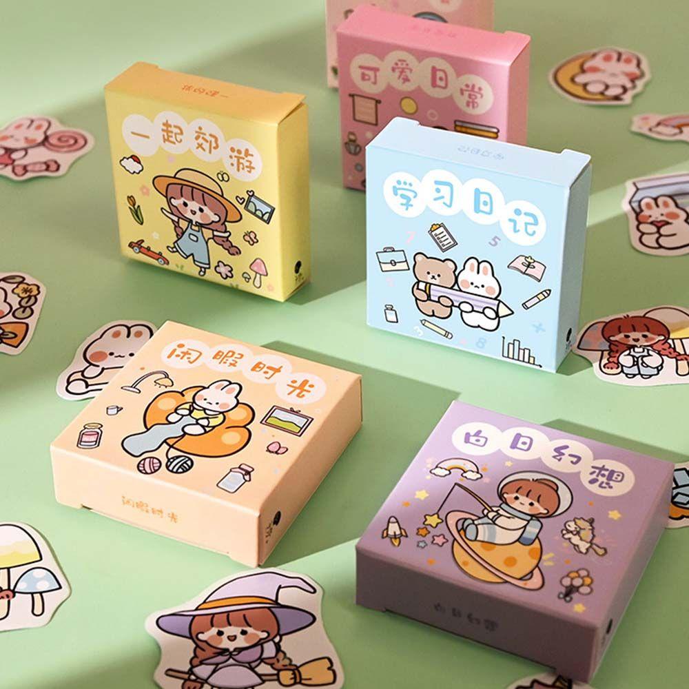 Mmluck Set Sticker Hoạt Hình Dán Trang Trí Sổ Tay DIY Quà Tặng Cho Học Sinh