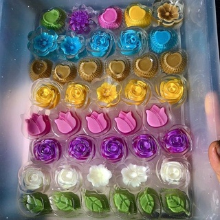 Set 10 khuôn rau câu silicon cupcake (3cm-5cm-7cm)