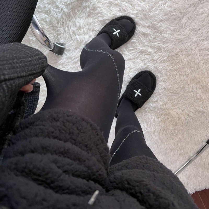 Xiangbao Quần Tất Đính Kim Sa Kẻ Sọc Đen Lấp Lánh Phong Cách Cổ Điển Cơ Bản Dành Cho Nữ