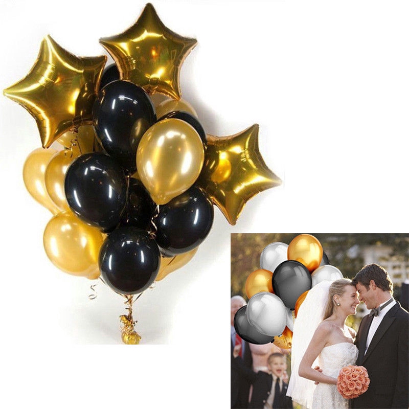 Bộ 13 bong bóng Foil nhiều màu sắc và kích thước dùng trang trí các bữa tiệc