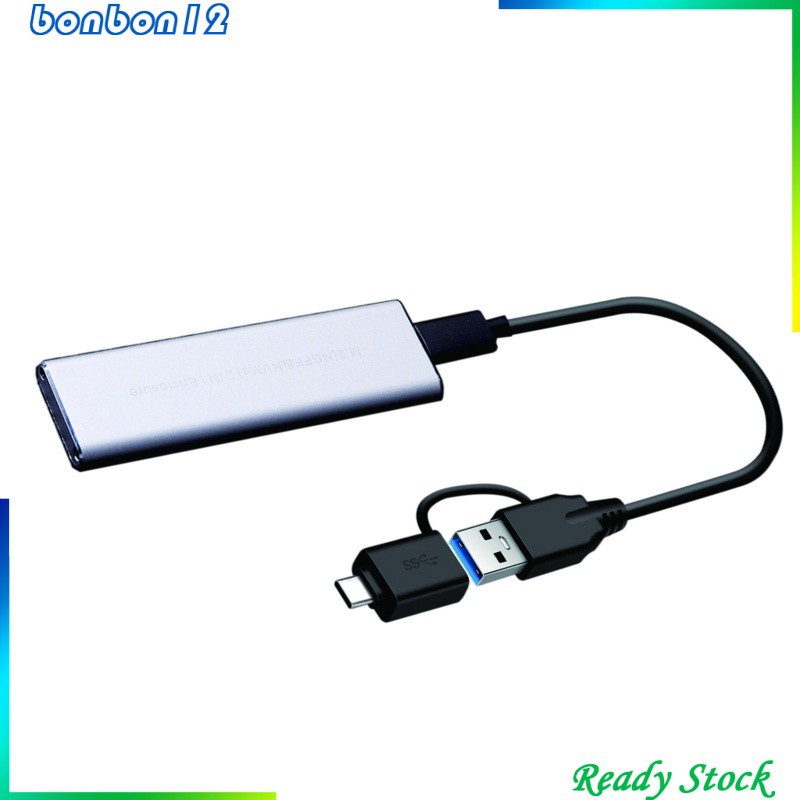 [Home Appliances] M.2 NVME SSD SATA Enclosure Adapter USB C Case Dual Protocol