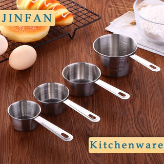 Stainless steel measuring cup spoon four-piece scale cup