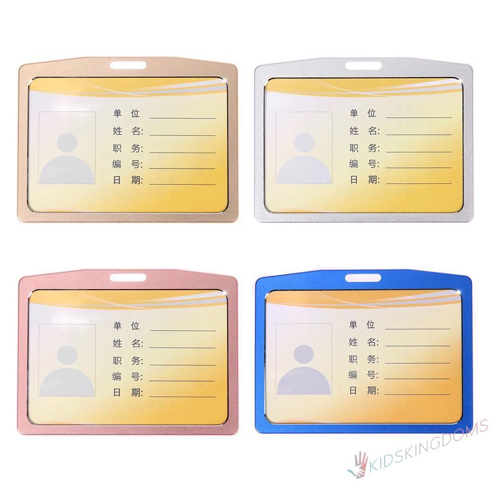 【Big Sale】Aluminum Alloy Business Work Card ID Badge Holder Name Tag Card Holders