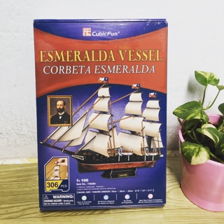 Mô hình giấy 3d cubicfun - tàu esmeralda vessel t4028h
