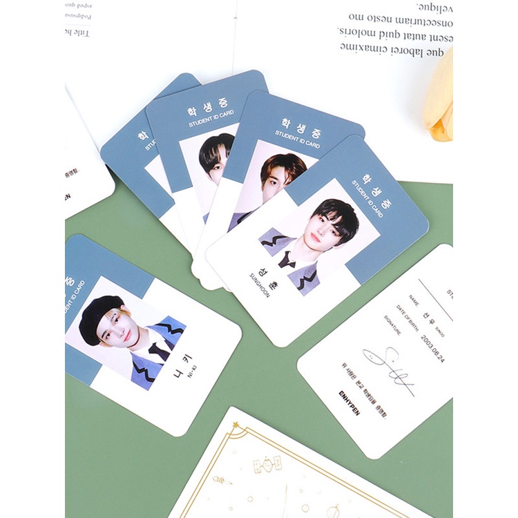 Tmdbyx Bộ 7 Thẻ Hình Nhóm Nhạc Kpop ENHYPEN 2021