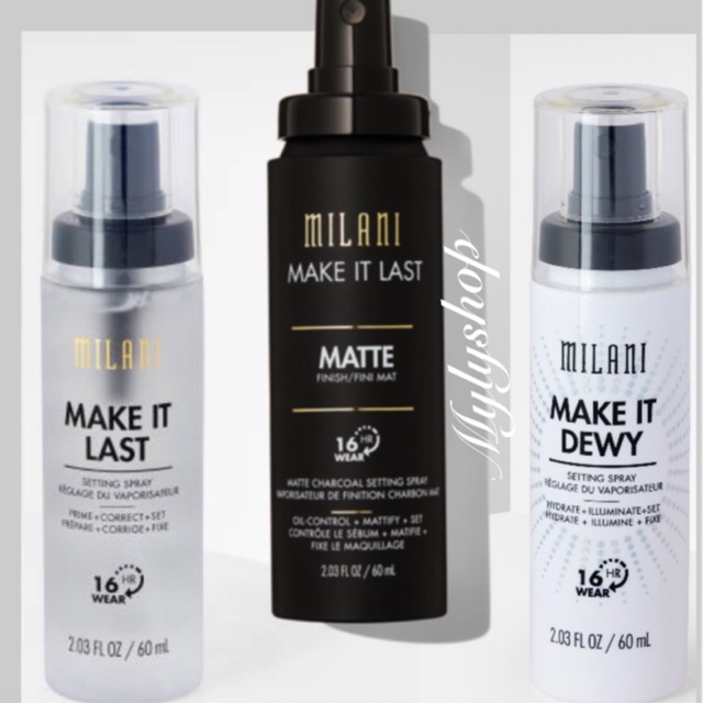 Xịt khoáng Milani Make it Dewy và Make it Last