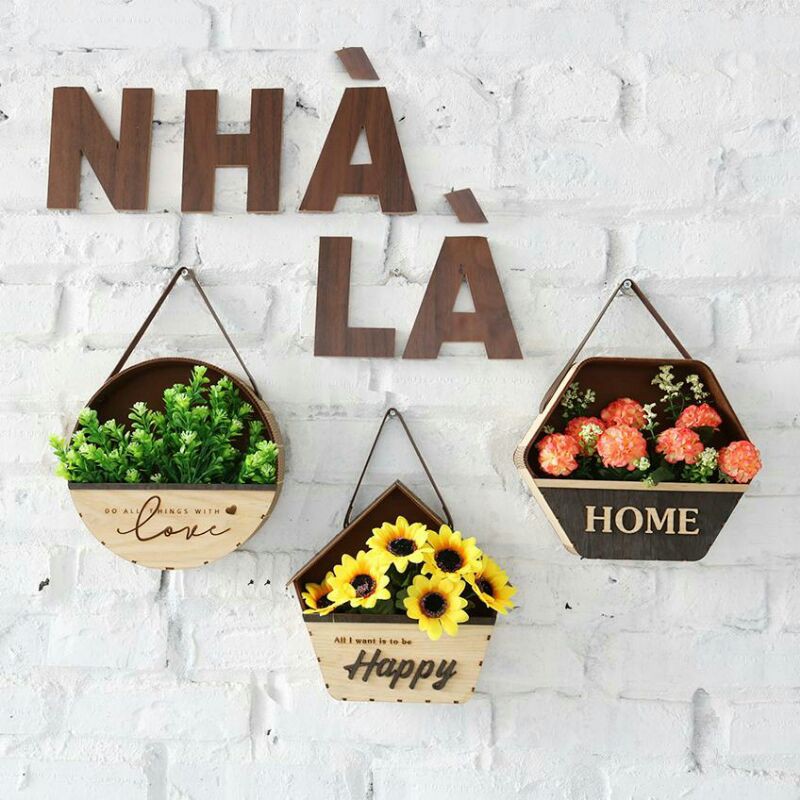 Giỏ hoa vintage