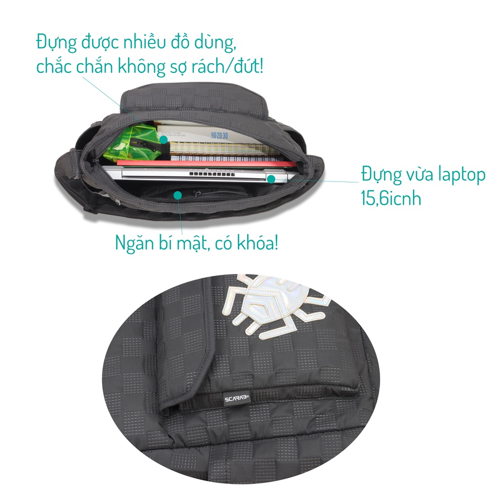 Túi Tote Vải, Đeo Chéo SCARAB - HIPPIE™ Tote Bag Unisex