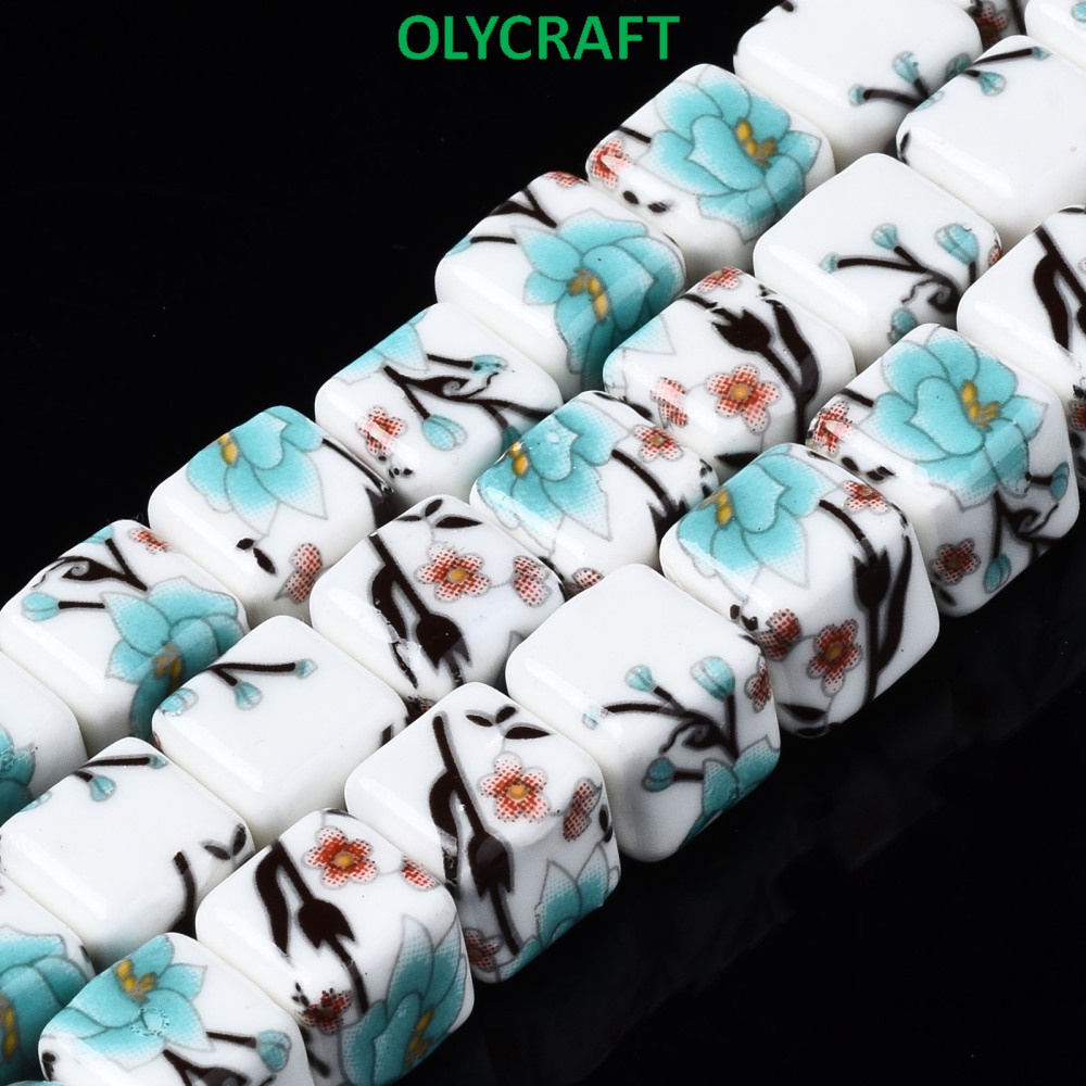 Chuỗi Hạt Gốm Sứ Handmade 1 Sợi Hình Chữ Nhật/Hoa Hồng/Oval/Ngôi Sao/Trái Tim/Hoa Hồng Làm Trang Sức Thủ Công