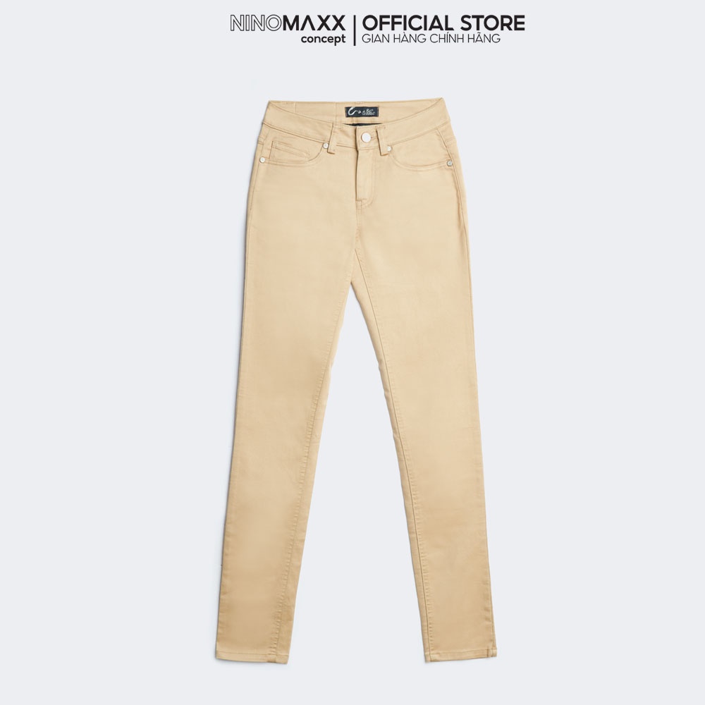 Ninomaxx Quần Khaki Basic Nữ dài chất cotton kiểu dáng trẻ trung 1508088