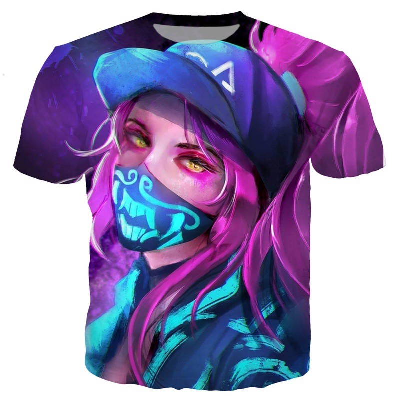 Hx Áo Thun Ngắn Tay In Hình League of Legends 3D 2021