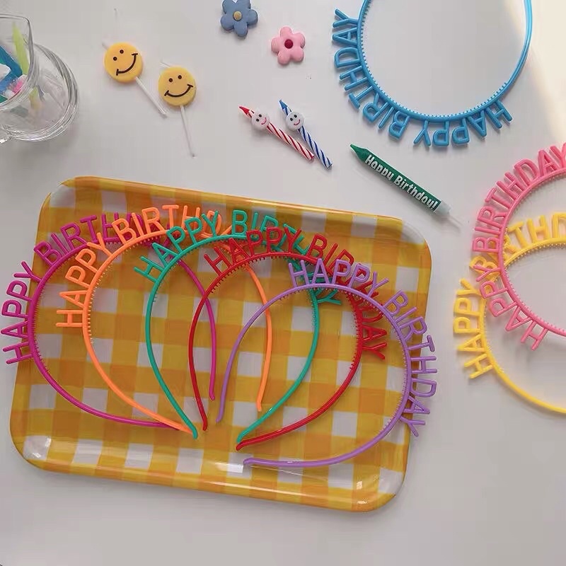 Bờm cài tóc chữ HAPPY BIRTHDAY sinh nhật xinh xắn.