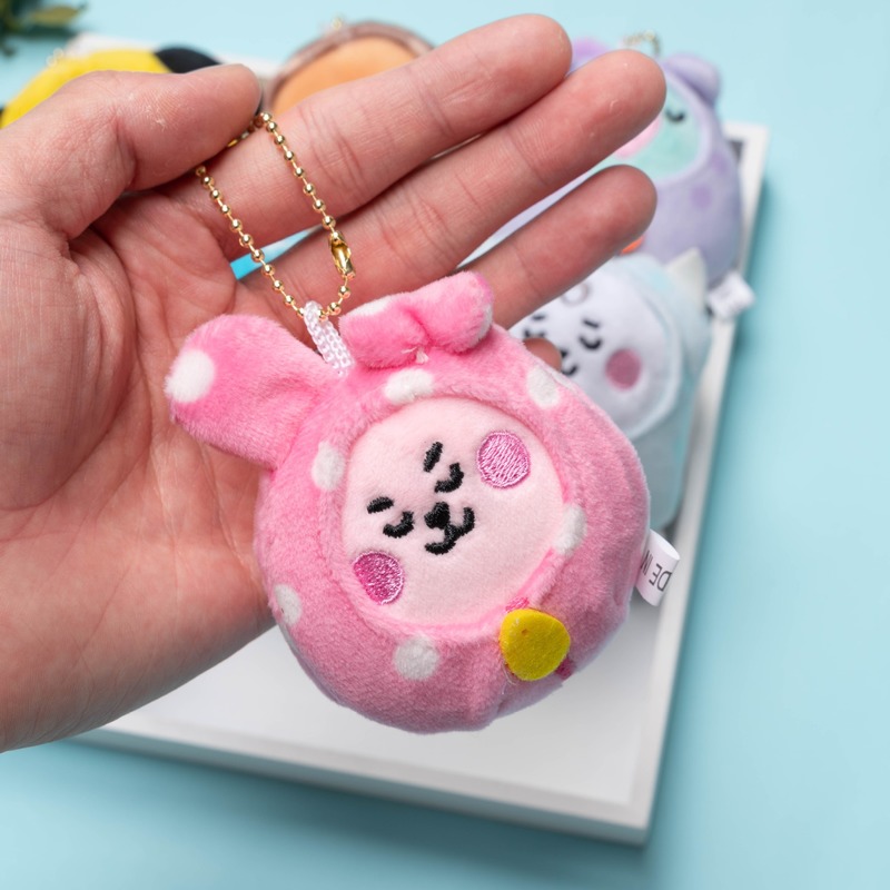 Móc Khóa Hình Búp Bê Nhồi Bông Bt21 Dễ Thương