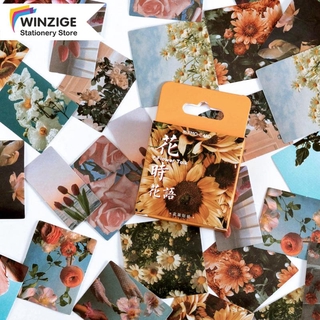 Winzige Bộ 45 miếng dán in họa tiết hoa phong cách cổ điển dùng trang trí