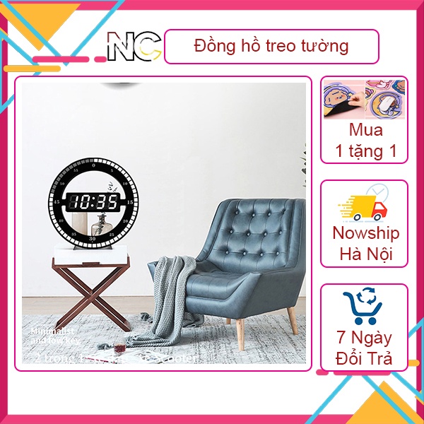 Đồng hồ treo tường dạng đèn Led sáng tạo, đồng hồ để bàn kỹ thuật số độc đáo