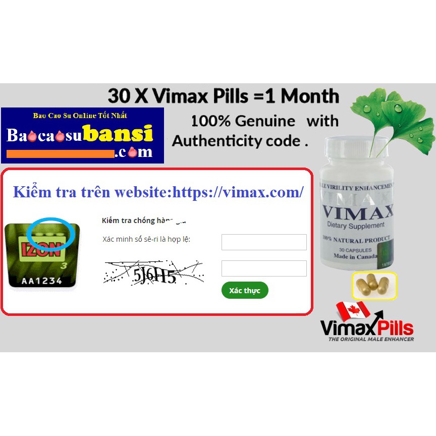 Vimax Pill Uy Tín Trên Toàn Thế Giới - Thực Phẩm Viên Uống Bổ Sung Tăng Cường Sinh Lý, Tăng Kích Thước Dương Vật Cho Nam