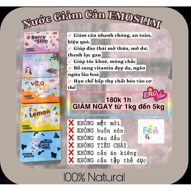 [Giảm 30k] NƯỚC TRÁI CÂY GIẢM can Emoslim Fen INNERB AQUA RICH