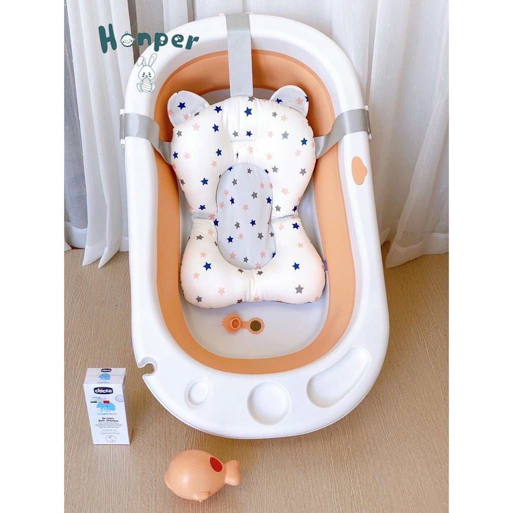 Chậu tắm gấp gọn cho bé kèm phao tắm Honper - Riobaby