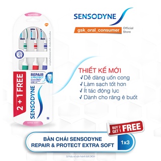 Mua 2 tặng 1 bàn chải cho răng ê buốt Sensodyne Repair & Protect Extra