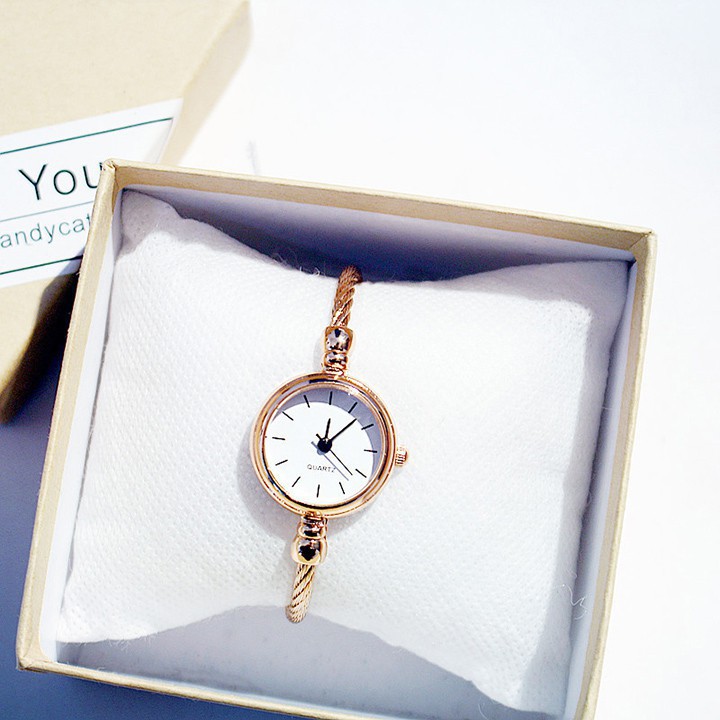 Đồng hồ nữ CANDYCAT1 dây thép vòng tay cá tính version 2 Bán lẻ giá sỉ