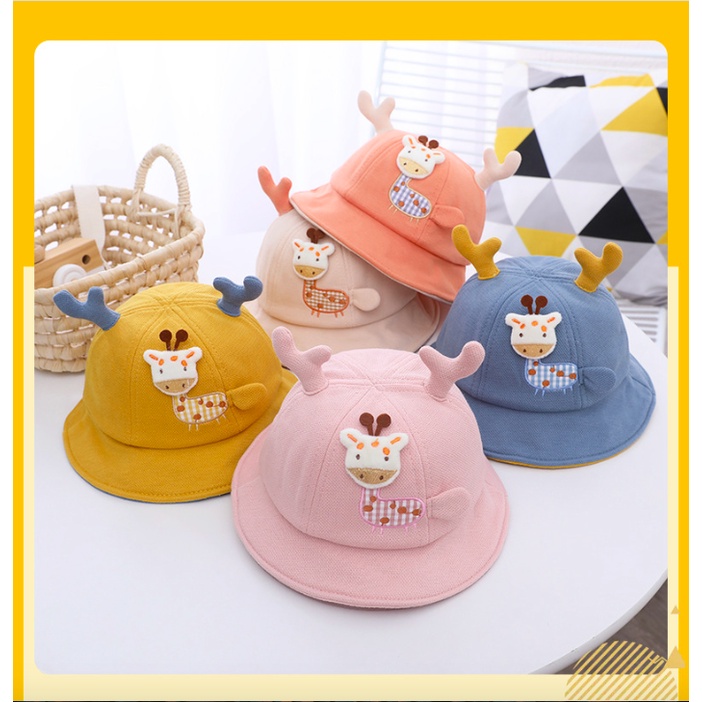 Mũ Vành Tròn, Nón Bucket Cho Bé Kiểu Dáng Hươu Con Đáng Yêu- Mẫu  02