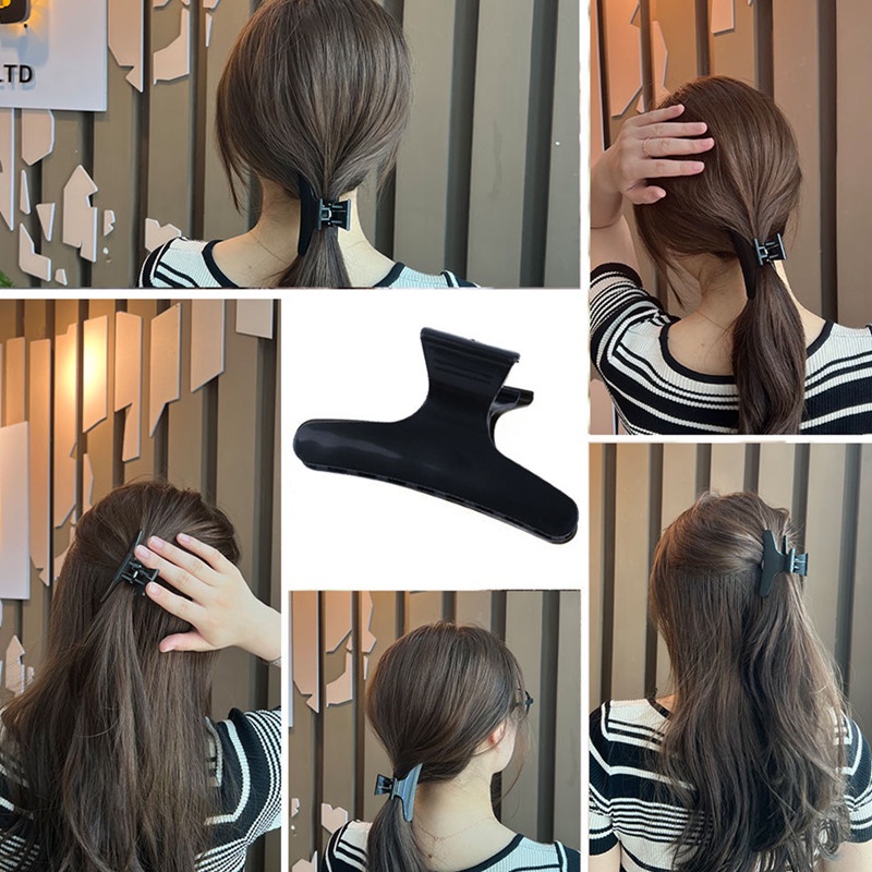 Kẹp Bướm Bản Rộng Bằng Nhựa Nhiều Màu Sắc Chuyên Dụng Cho Salon Làm Tóc
