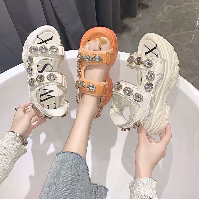 ODER SANDAL ĐẾ CAO 6 phân đính đá ulzzang