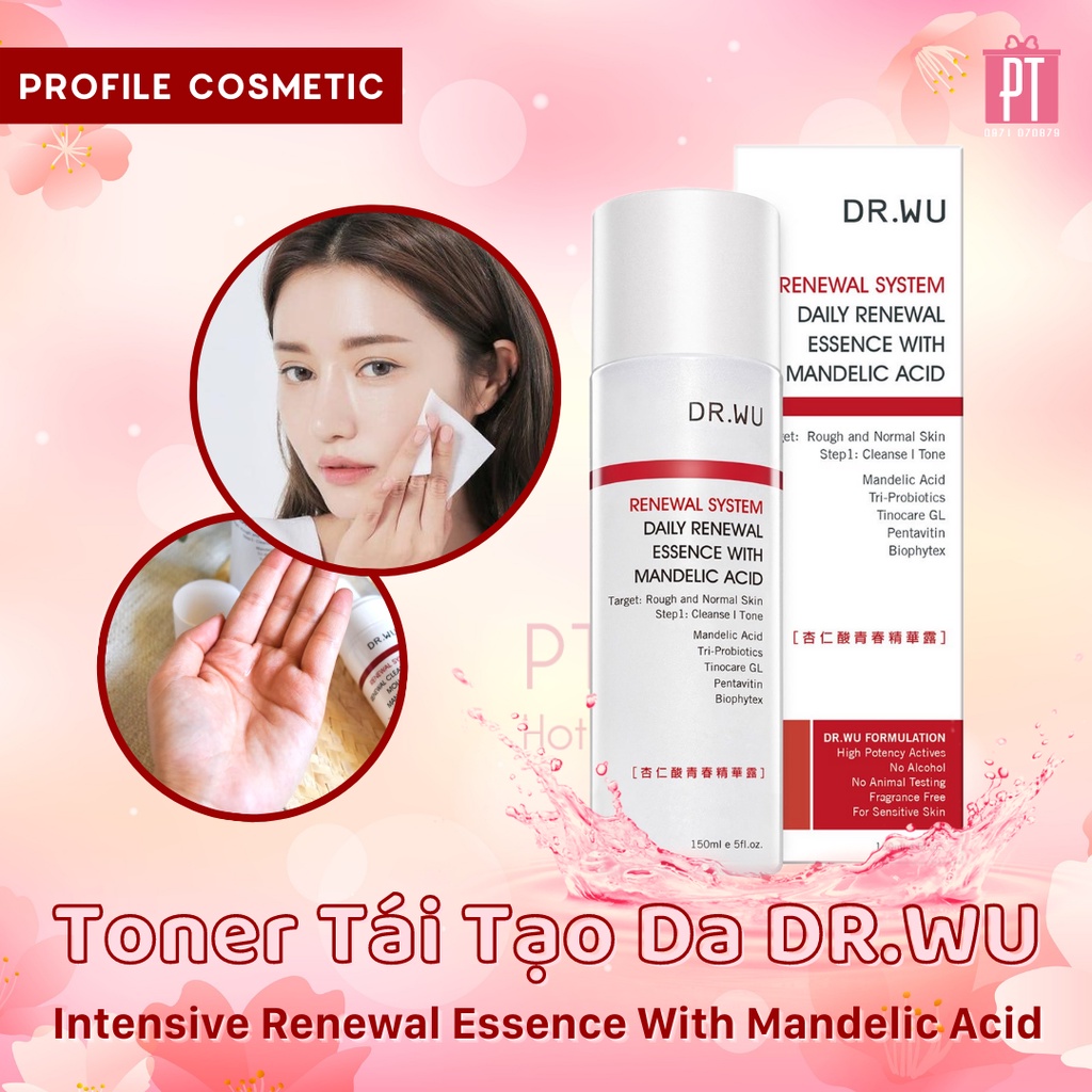 Essence (Toner) Dr.wu MA Đài Loan giúp làm sạch sâu, tái tạo da 150ml