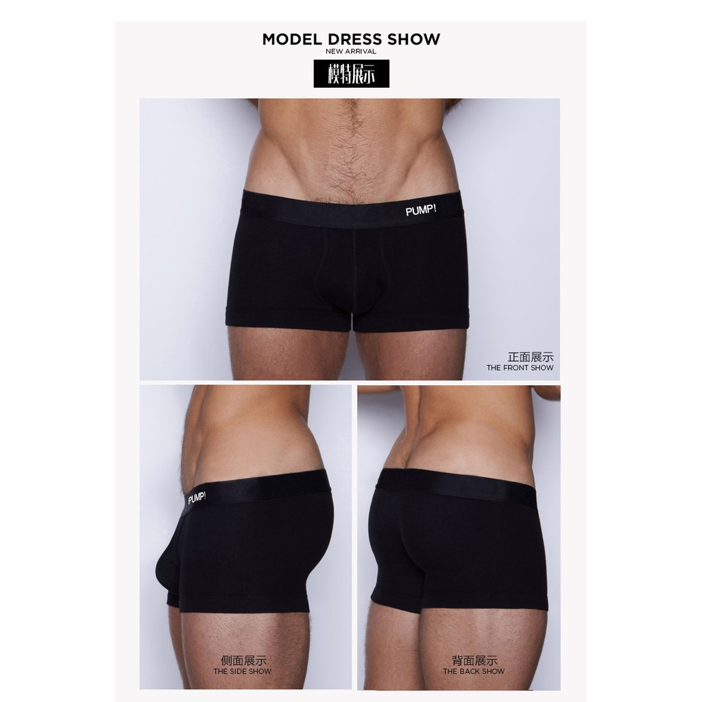 [free ship 50k + che tên đơn hàng] QUẦN LÓT NAM BOXER THUN COTTON CAO CẤP PUMP (HÌNH THẬT)