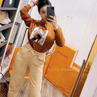 Quần baggy kaki nữ khóa kéo Basic