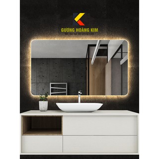 ( giá sỉ ) gương đèn led hoàng kim tính năng cảm ứng 3 chạm kích thước 40x60 cm HK-3012  guonghoangkim mirror hk3012