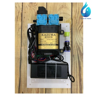 Máy bơm nước tăng áp mini 12v - motor tăng áp mini kazuma xanh