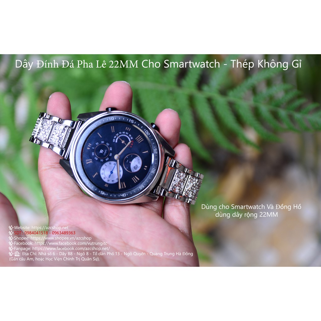 Dây Đính Đá Pha Lê 22MM Cho Smartwatch