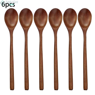 Set 6 Muỗng Gỗ 9 Inch Phong Cách Hàn Quốc