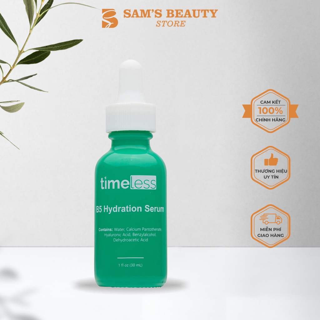 Tinh chất Timeless Vitamin B5 + Hyaluronic Acid làm dịu và phục hồi da 30ml - Sam’s Beauty Store