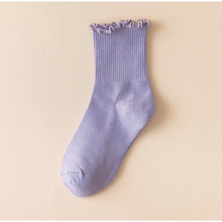 Tất nữ bèo cổ nhún Muzini vớ nữ trơn nhiều màu thiết kế đơn giản TN231