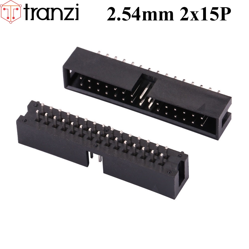 Giắc cắm header 2.54mm IDE IDC DC3 2x15P chân cắm thẳng đen - túi 5 cái