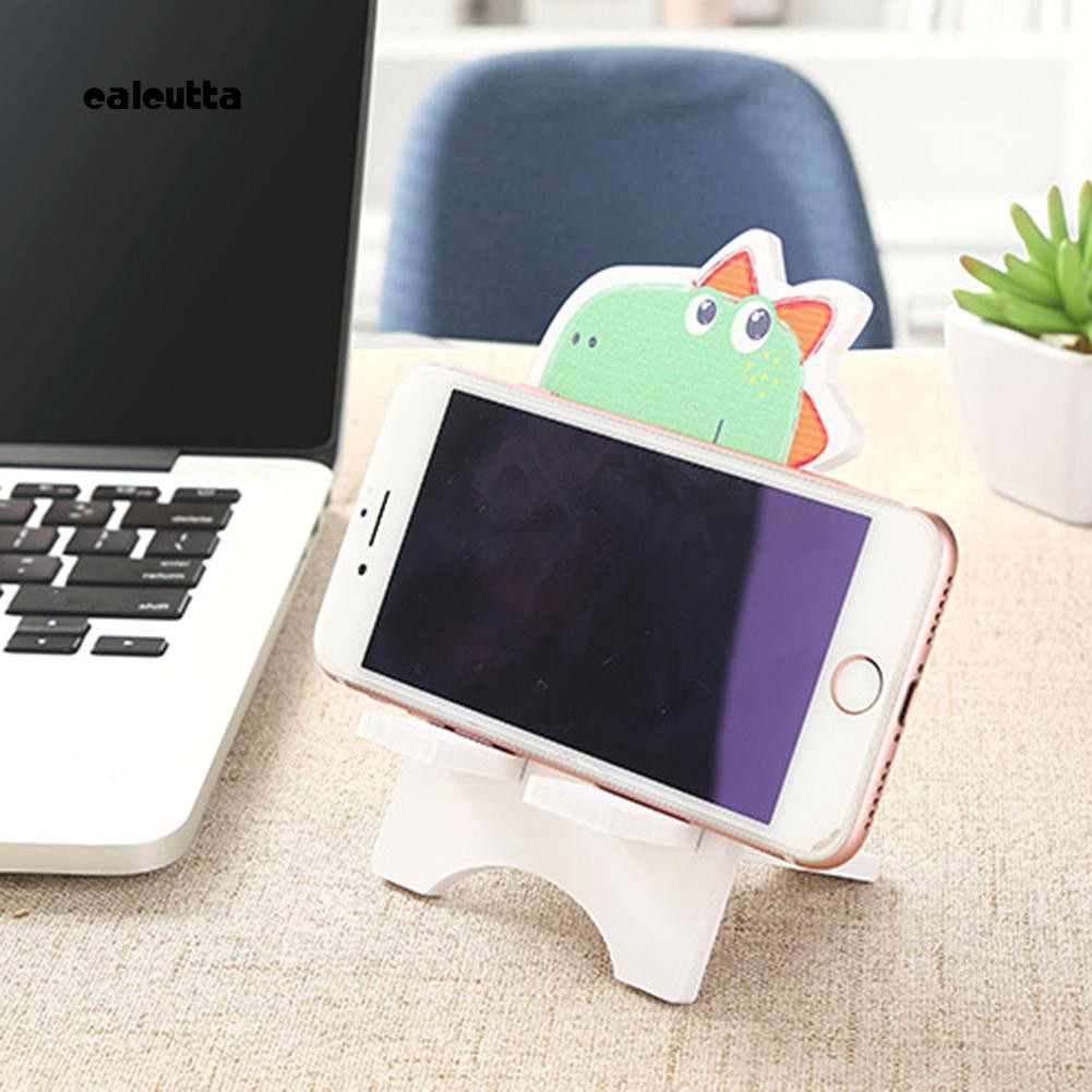 CAL_Cute Creative Animal Panda Bunny Dinosaur Wooden Phone Stand Bracket Holder Tool